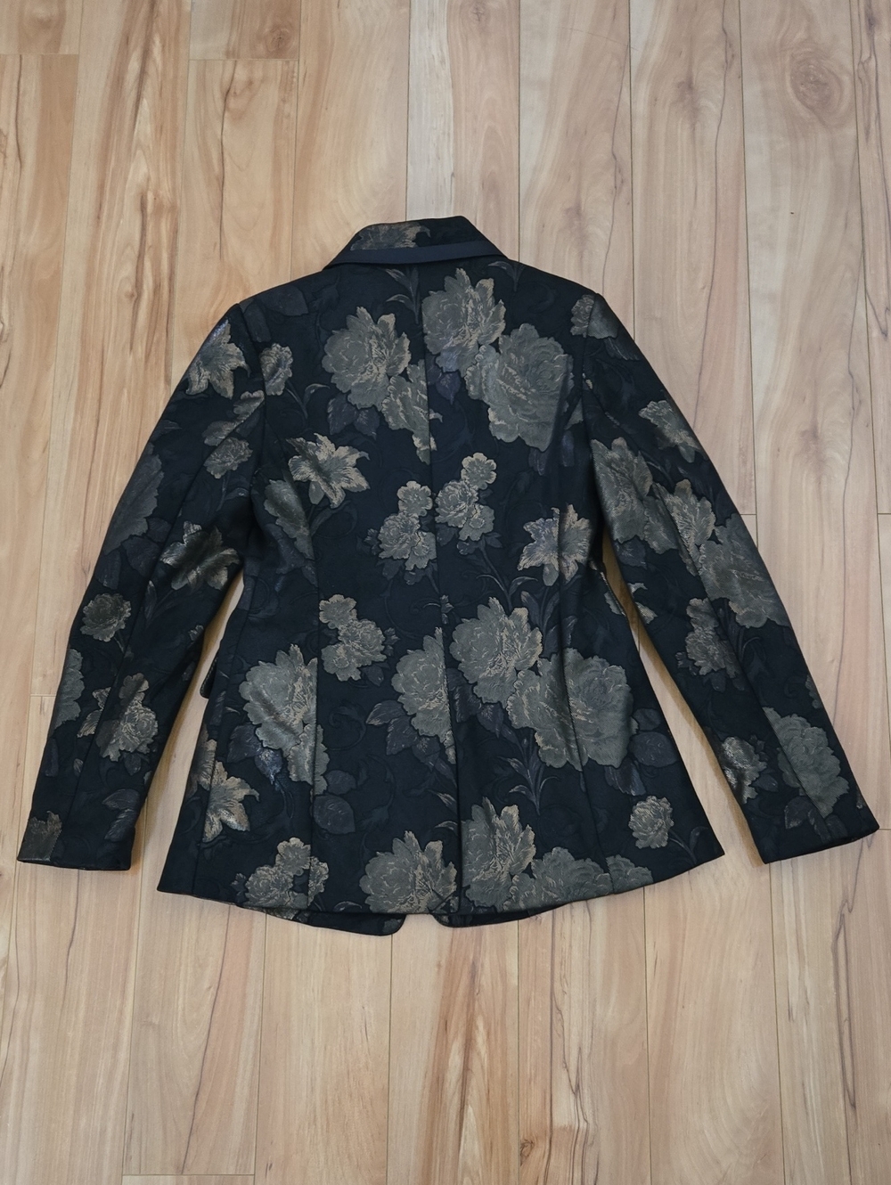 Avec Les Filles Metallic Floral Brocade Blazer Small - Picture 2 of 12